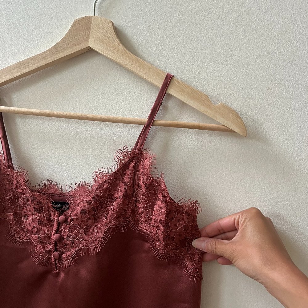Abercrombie Lace Satin Cami Tank